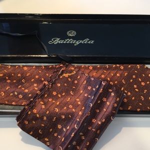 Battaglia Store silk handmade tie & pocket square